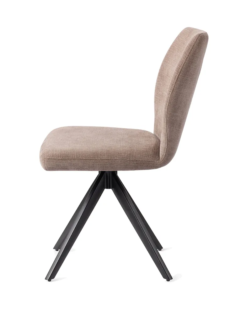 Ikata Esszimmerstuhl von Jesper Home in Mocha Mist, Turn, Schwarz, Ansicht 3