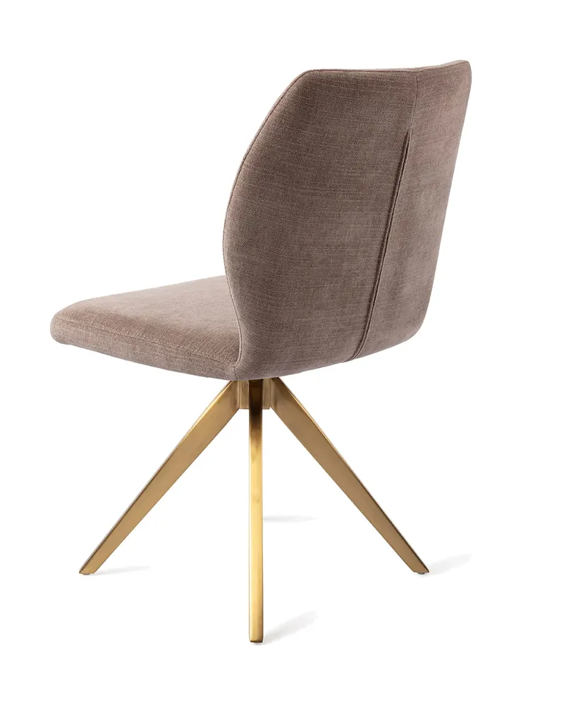 Ikata Esszimmerstuhl von Jesper Home in Mocha Mist, Turn, Gold, Ansicht 4