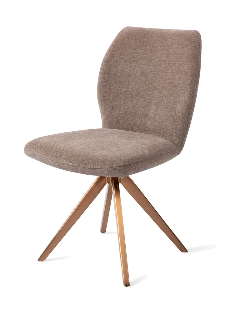 Ikata Esszimmerstuhl von Jesper Home in Mocha Mist, Turn, Roségold, Ansicht 3