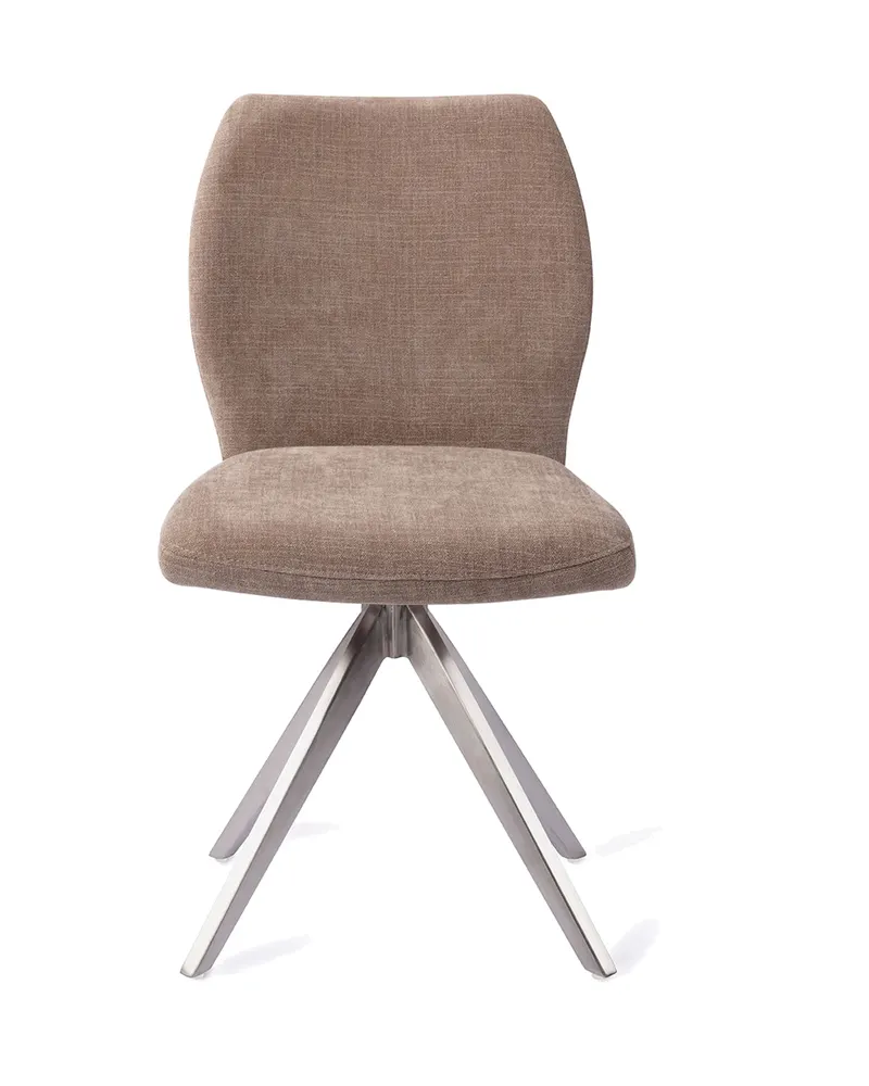 Ikata Esszimmerstuhl von Jesper Home in Mocha Mist, Turn, Edelstahl, Ansicht 1