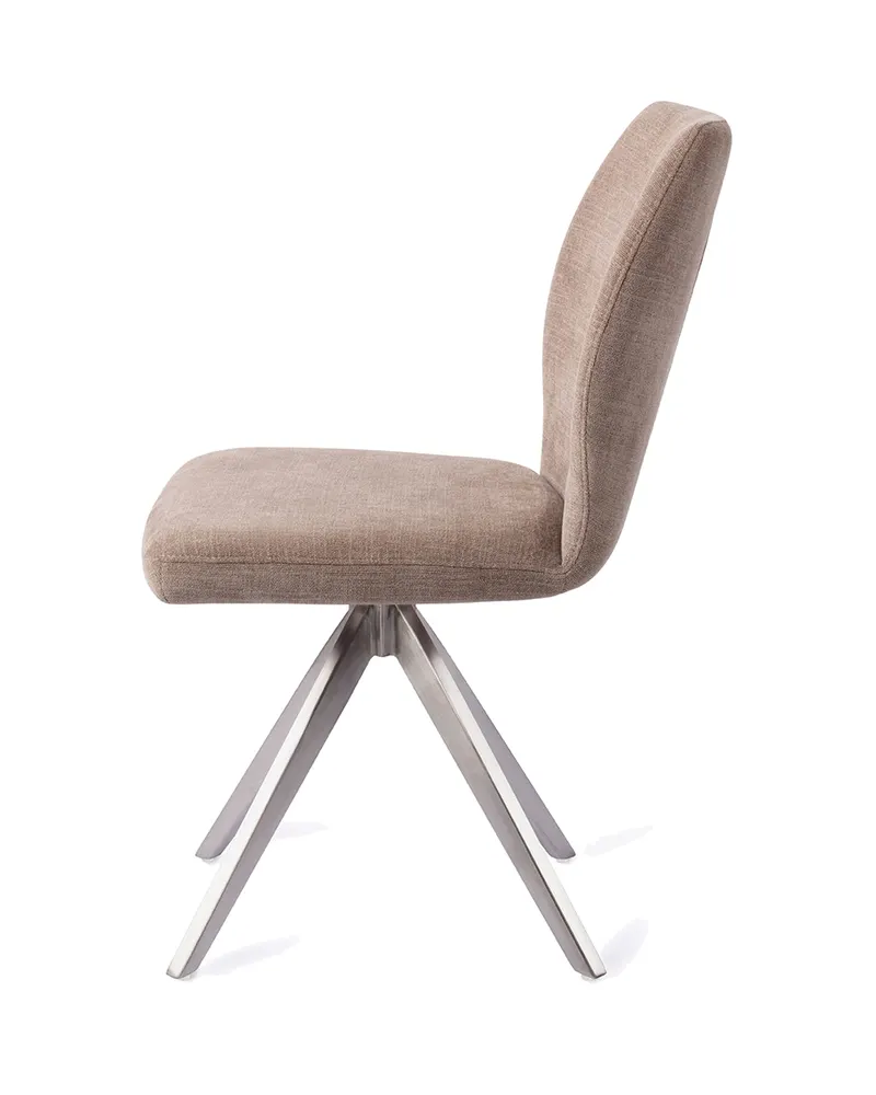 Ikata Esszimmerstuhl von Jesper Home in Mocha Mist, Turn, Edelstahl, Ansicht 2