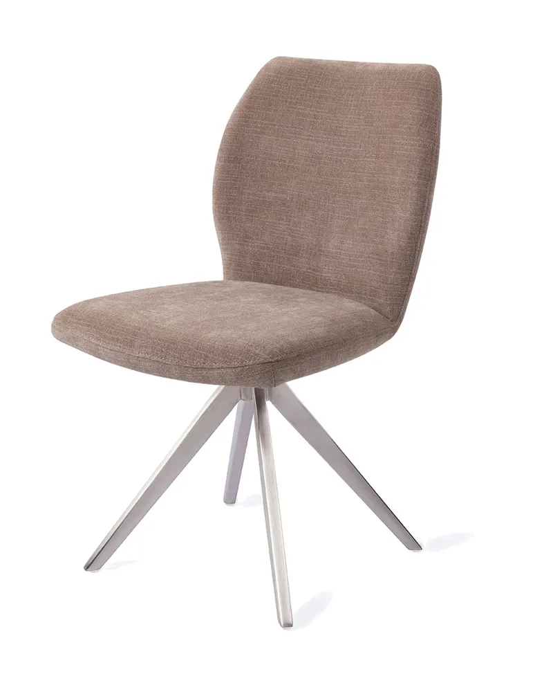 Ikata Esszimmerstuhl von Jesper Home in Mocha Mist, Turn, Edelstahl, Ansicht 3