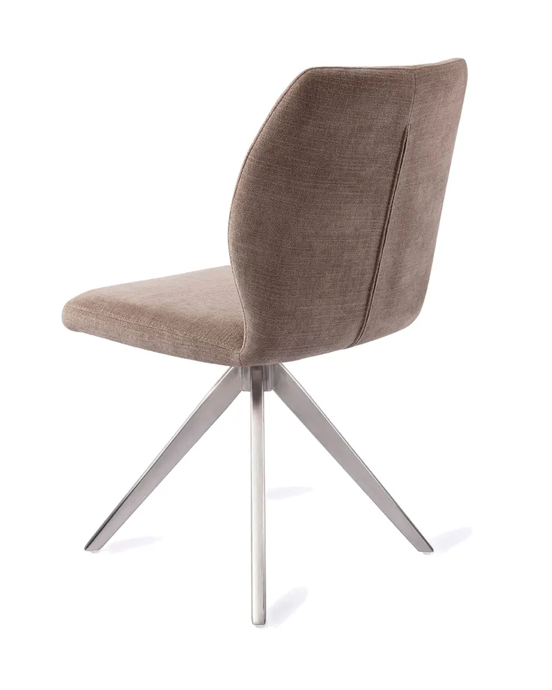 Ikata Esszimmerstuhl von Jesper Home in Mocha Mist, Turn, Edelstahl, Ansicht 4