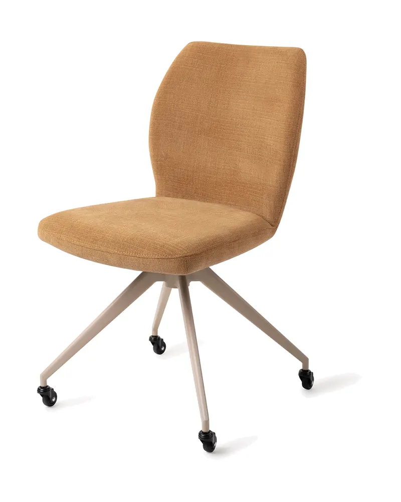 Ikata Esszimmerstuhl von Jesper Home in Honey Harvest, Glide, Beige, Ansicht 3