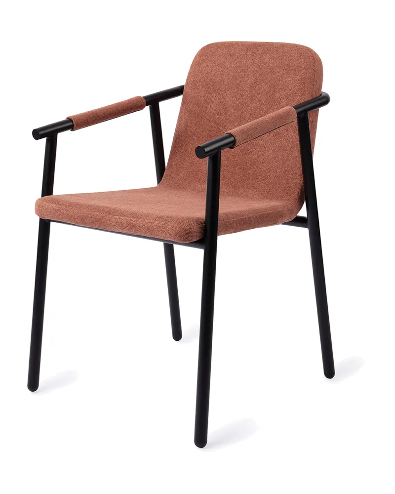 Kochi Esszimmerstuhl mit Armlehnen von Jesper Home in Brilliant Brick, Ansicht 3