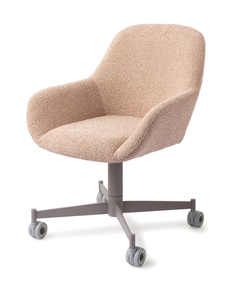 Kushi Esszimmerstuhl von Jesper Home in Flax Relax, Caster, Grau, Ansicht 3