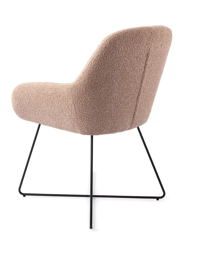 Kushi Esszimmerstuhl von Jesper Home in Flax Relax, Cross, Schwarz, Ansicht 4