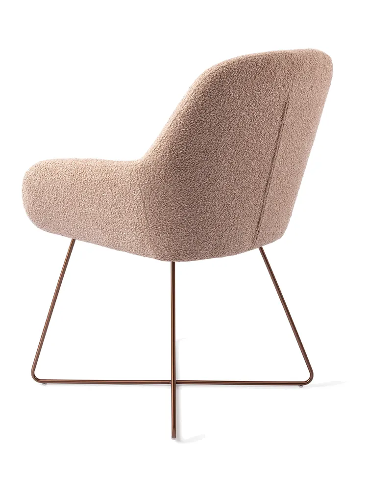 Kushi Esszimmerstuhl von Jesper Home in Flax Relax, Cross, Roségold, Ansicht 4