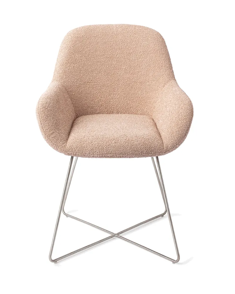 Kushi Esszimmerstuhl von Jesper Home in Flax Relax, Cross, Edelstahl, Ansicht 1
