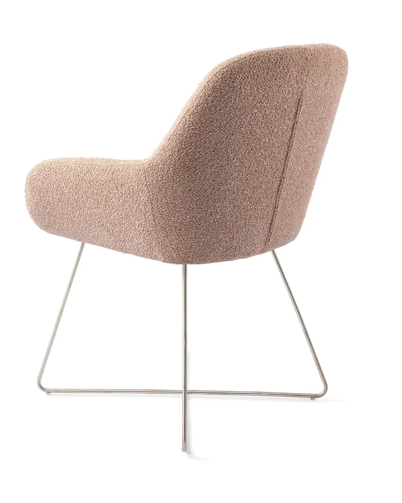 Kushi Esszimmerstuhl von Jesper Home in Flax Relax, Cross, Edelstahl, Ansicht 4