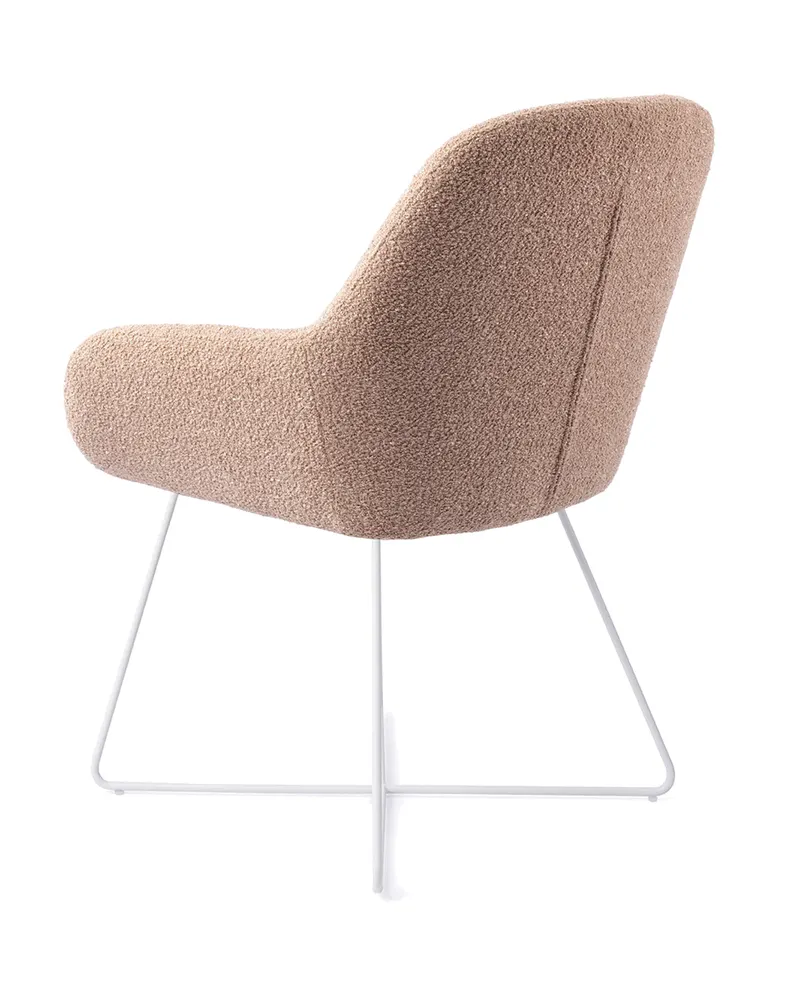Kushi Esszimmerstuhl von Jesper Home in Flax Relax, Cross, Weiß, Ansicht 4