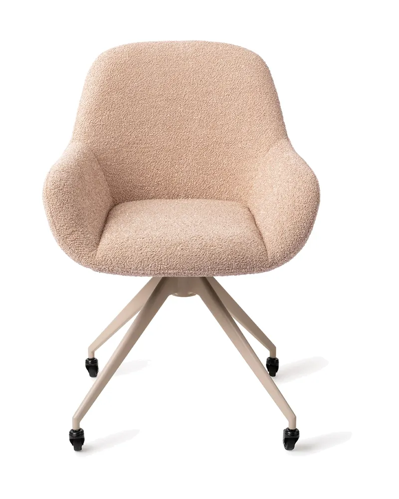 Kushi Esszimmerstuhl von Jesper Home in Flax Relax, Glide, Beige, Ansicht 1
