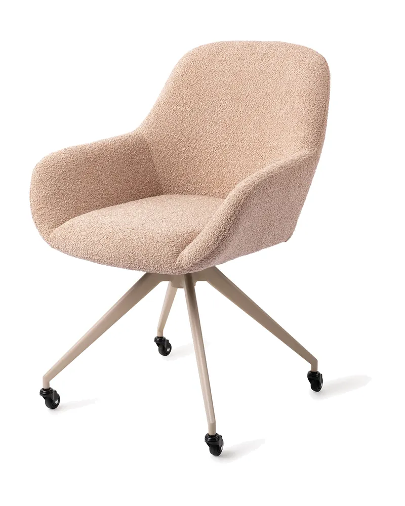 Kushi Esszimmerstuhl von Jesper Home in Flax Relax, Glide, Beige, Ansicht 3