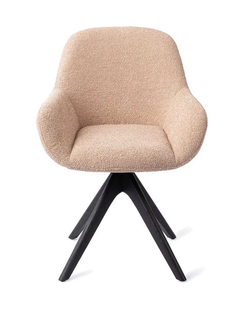 Kushi Esszimmerstuhl von Jesper Home in Flax Relax, Revolve Oak, Schwarz, Ansicht 1