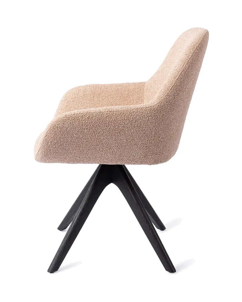 Kushi Esszimmerstuhl von Jesper Home in Flax Relax, Revolve Oak, Schwarz, Ansicht 2