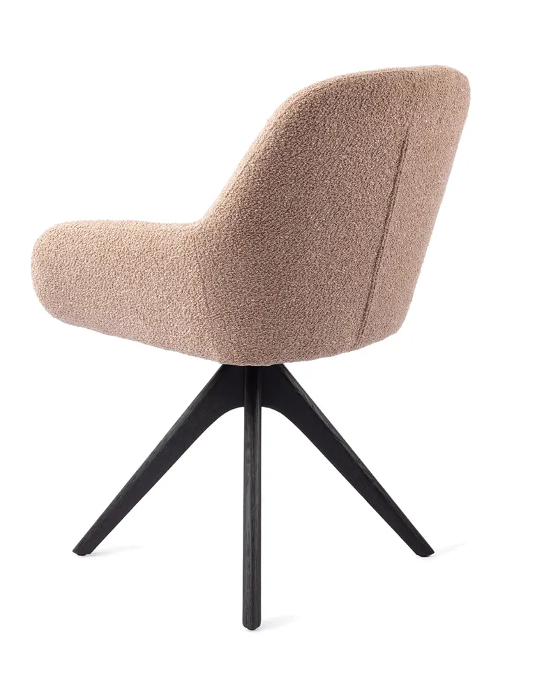 Kushi Esszimmerstuhl von Jesper Home in Flax Relax, Revolve Oak, Schwarz, Ansicht 4