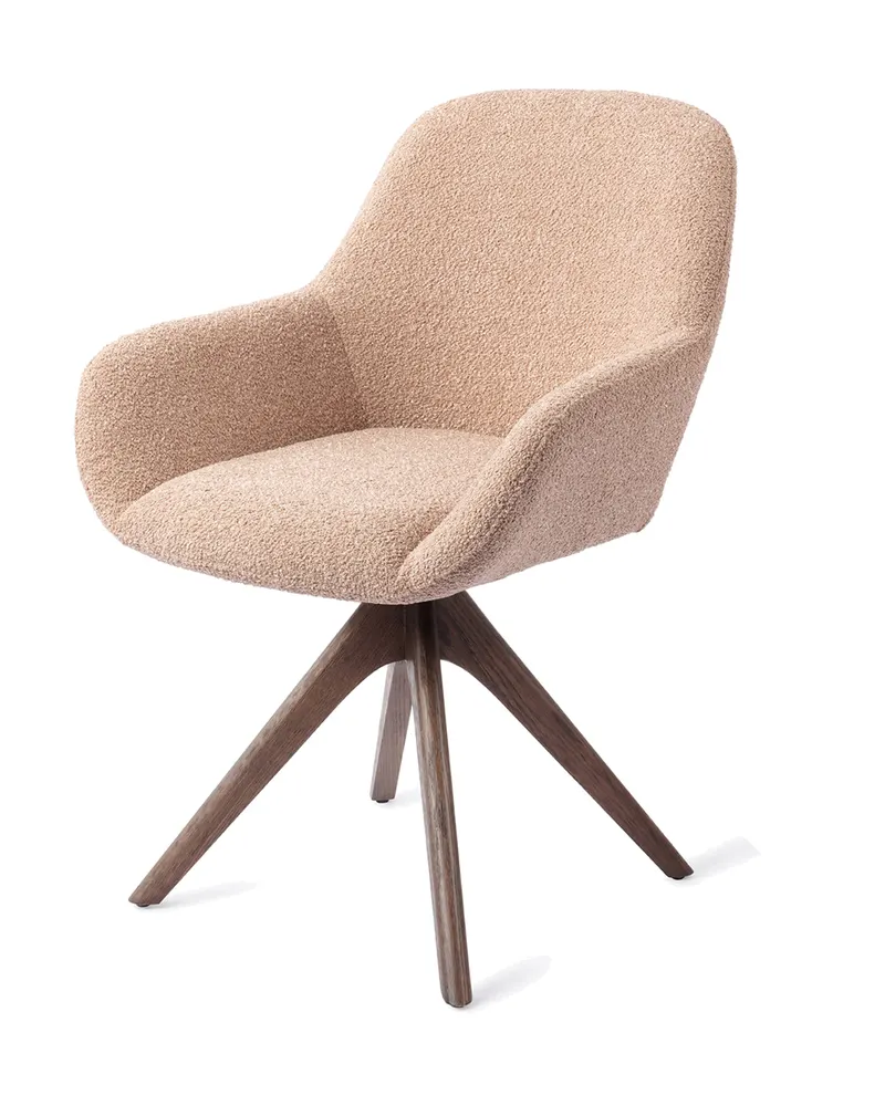 Kushi Esszimmerstuhl von Jesper Home in Flax Relax, Revolve Oak, Walnuss, Ansicht 3