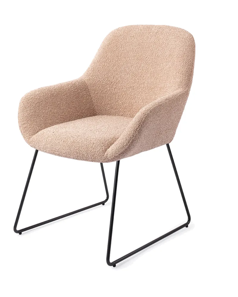 Kushi Esszimmerstuhl von Jesper Home in Flax Relax, Slide, Schwarz, Ansicht 3