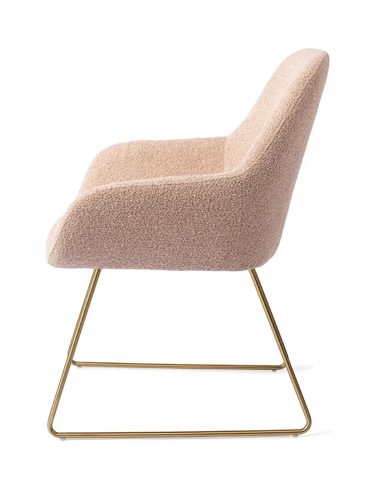 Kushi Esszimmerstuhl von Jesper Home in Flax Relax, Slide, Gold, Ansicht 2