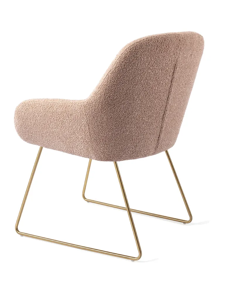 Kushi Esszimmerstuhl von Jesper Home in Flax Relax, Slide, Gold, Ansicht 4