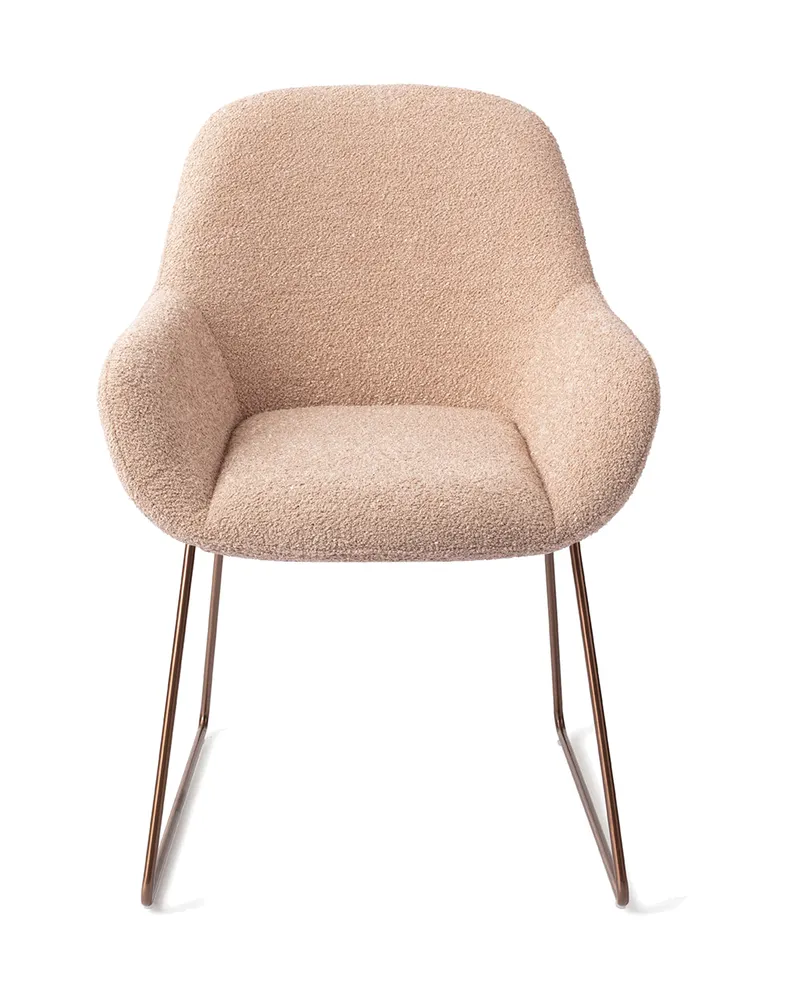 Kushi Esszimmerstuhl von Jesper Home in Flax Relax, Slide, Roségold, Ansicht 1