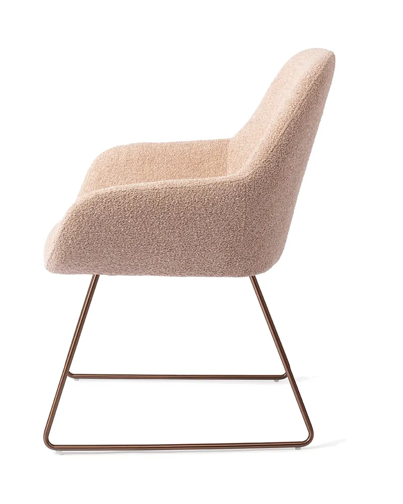 Kushi Esszimmerstuhl von Jesper Home in Flax Relax, Slide, Roségold, Ansicht 2