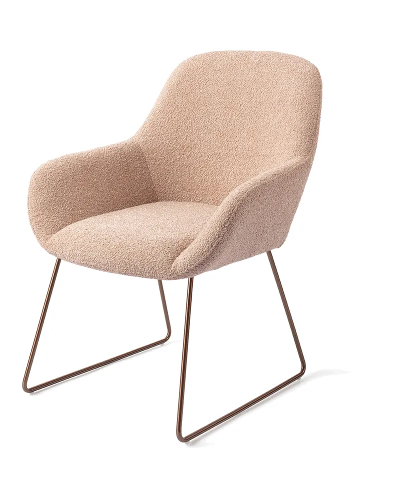 Kushi Esszimmerstuhl von Jesper Home in Flax Relax, Slide, Roségold, Ansicht 3