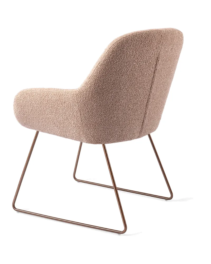 Kushi Esszimmerstuhl von Jesper Home in Flax Relax, Slide, Roségold, Ansicht 4