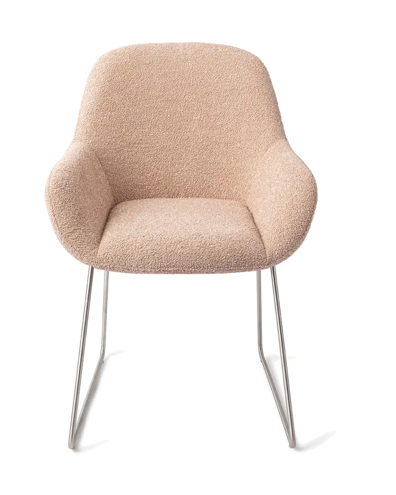 Kushi Esszimmerstuhl von Jesper Home in Flax Relax, Slide, Edelstahl, Ansicht 1