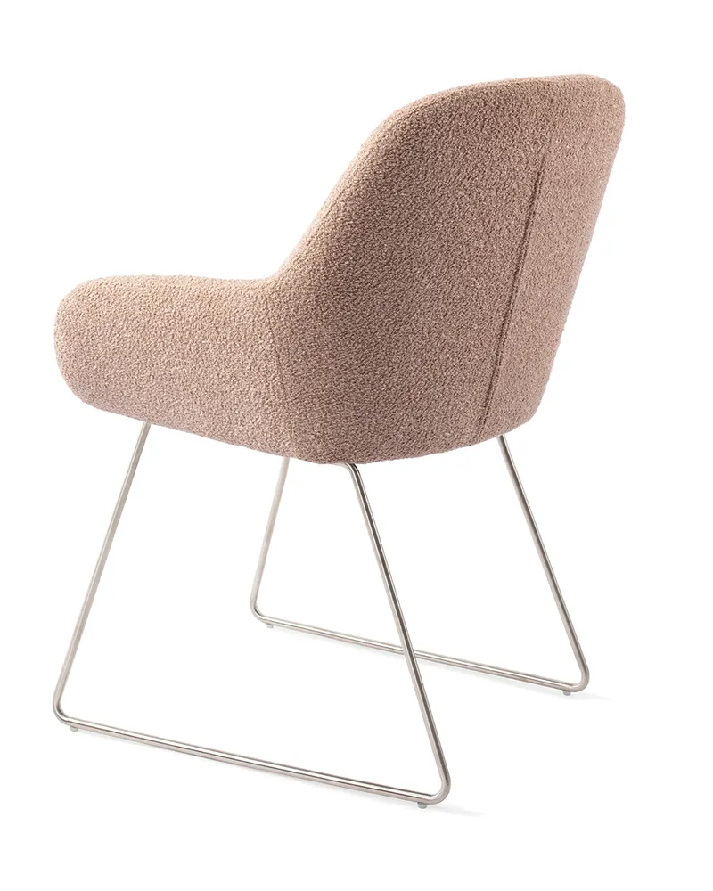 Kushi Esszimmerstuhl von Jesper Home in Flax Relax, Slide, Edelstahl, Ansicht 4