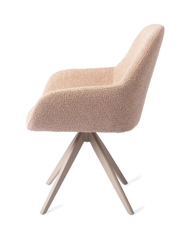Kushi Esszimmerstuhl von Jesper Home in Flax Relax, Turn, Beige, Ansicht 2