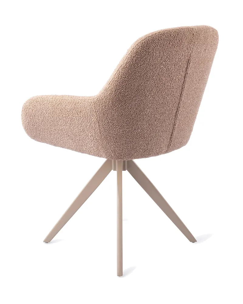 Kushi Esszimmerstuhl von Jesper Home in Flax Relax, Turn, Beige, Ansicht 4