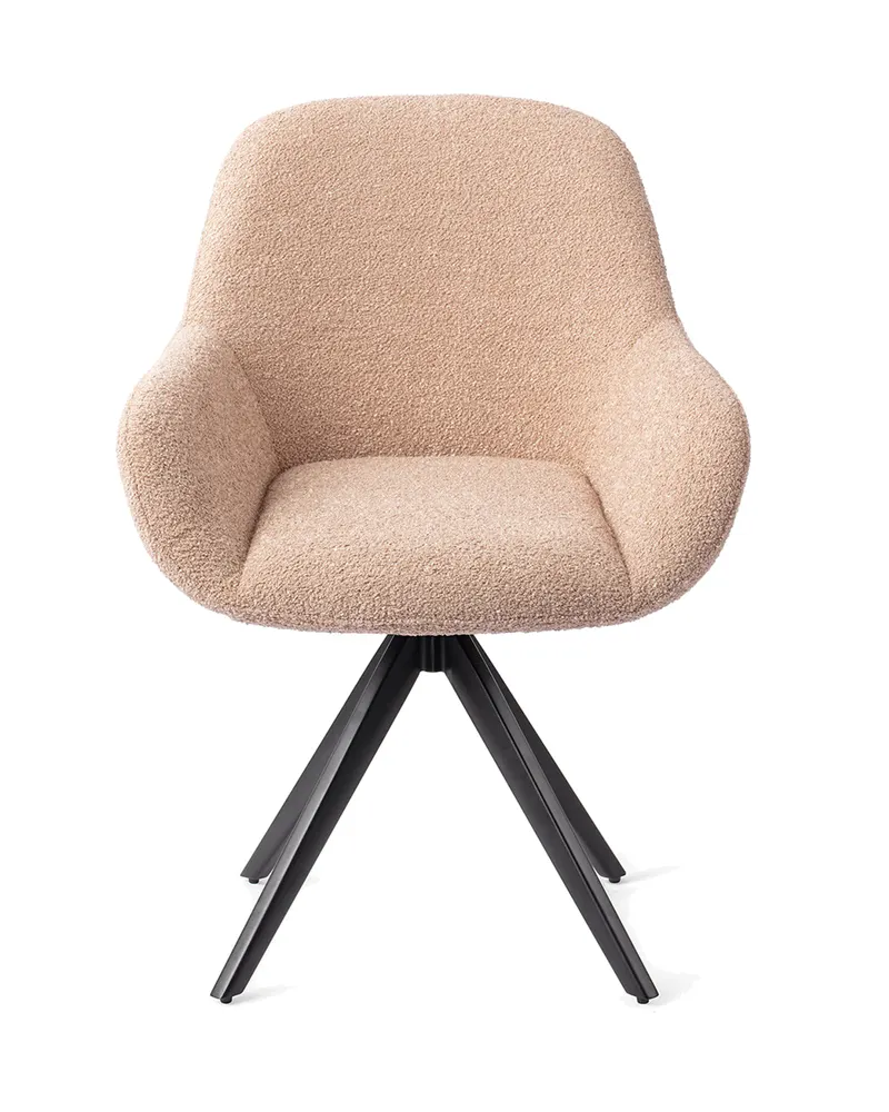 Kushi Esszimmerstuhl von Jesper Home in Flax Relax, Turn, Schwarz, Ansicht 1