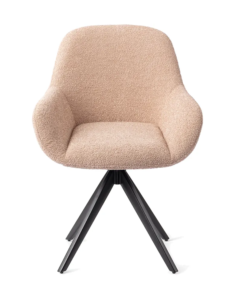 Kushi Esszimmerstuhl von Jesper Home in Flax Relax, Turn, Schwarz, Ansicht 2