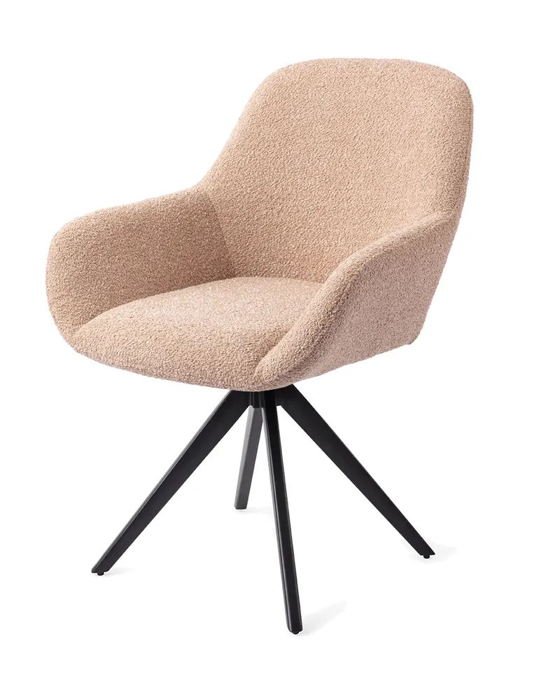 Kushi Esszimmerstuhl von Jesper Home in Flax Relax, Turn, Schwarz, Ansicht 4