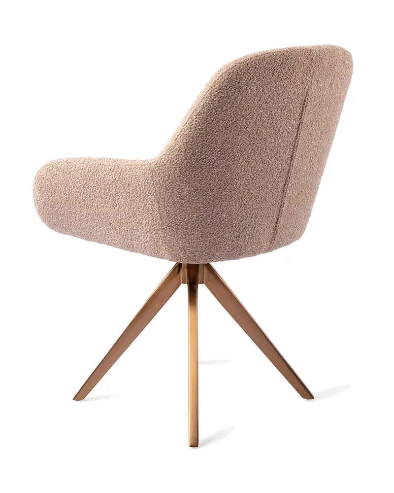 Kushi Esszimmerstuhl von Jesper Home in Flax Relax, Turn, Roségold, Ansicht 4