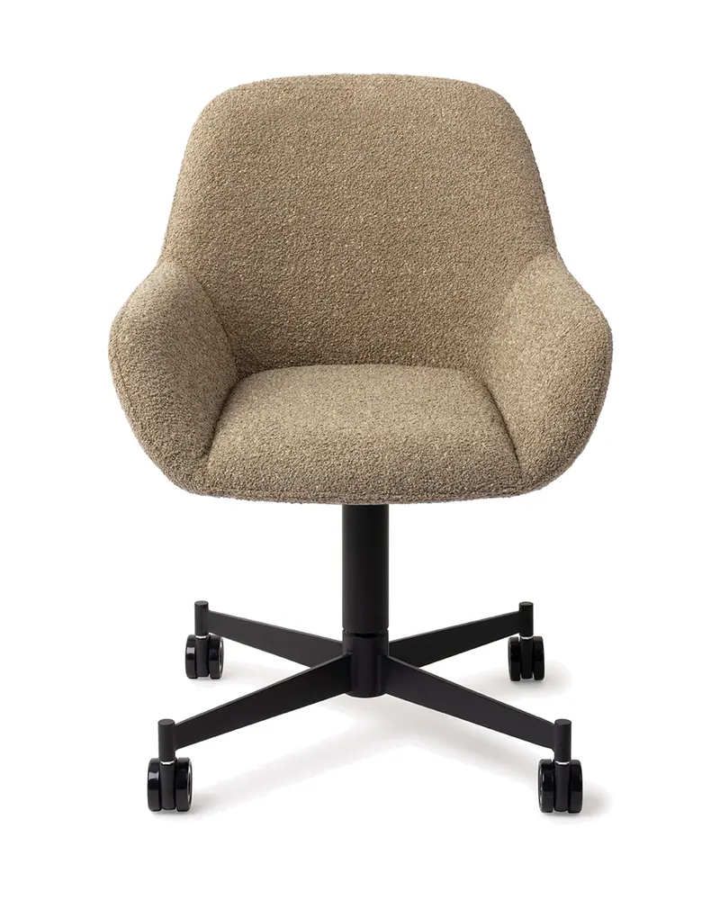 Kushi Esszimmerstuhl von Jesper Home in Moss Meadow, Caster, Schwarz, Ansicht 1