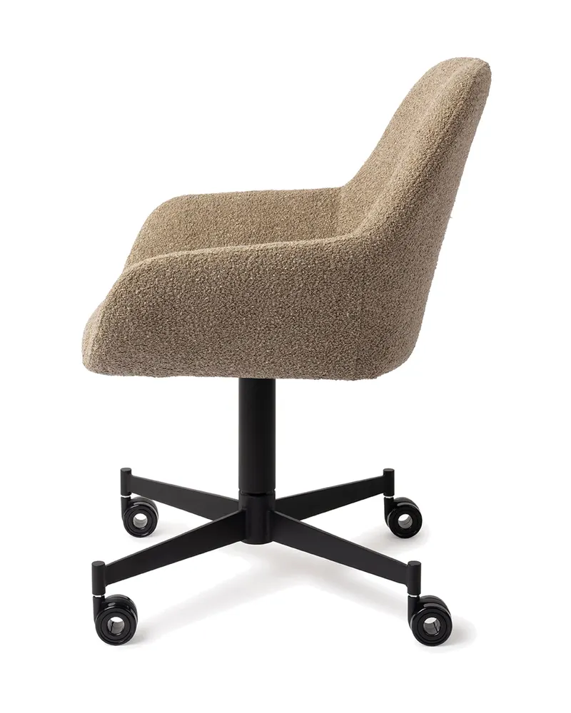 Kushi Esszimmerstuhl von Jesper Home in Moss Meadow, Caster, Schwarz, Ansicht 2