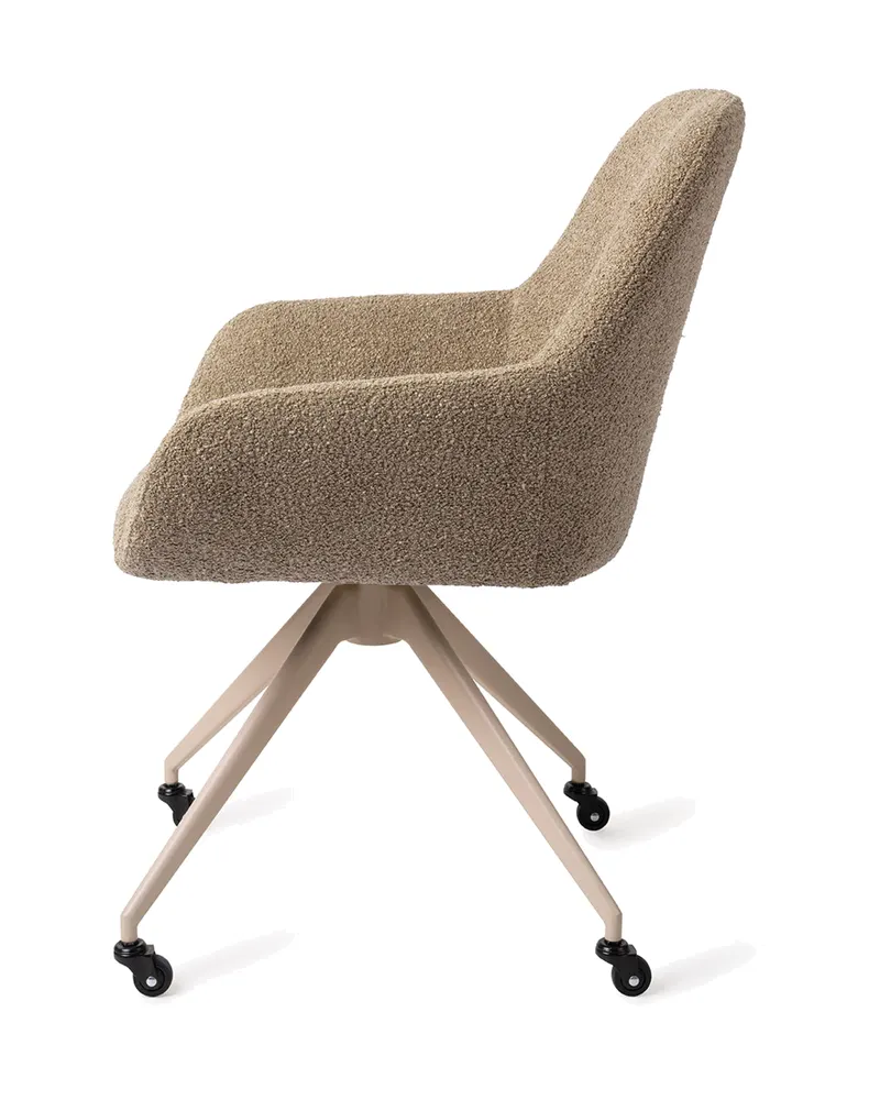 Kushi Esszimmerstuhl von Jesper Home in Moss Meadow, Glide, Beige, Ansicht 2
