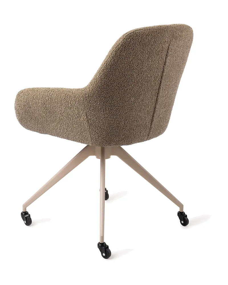Kushi Esszimmerstuhl von Jesper Home in Moss Meadow, Glide, Beige, Ansicht 4