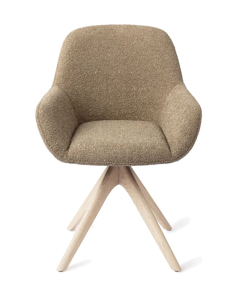Kushi Esszimmerstuhl von Jesper Home in Moss Meadow, Revolve Oak, Gebleicht, Ansicht 1