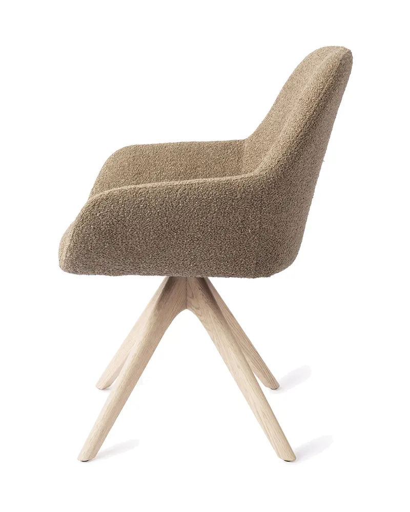 Kushi Esszimmerstuhl von Jesper Home in Moss Meadow, Revolve Oak, Gebleicht, Ansicht 2
