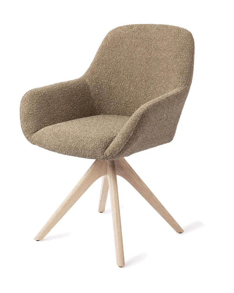Kushi Esszimmerstuhl von Jesper Home in Moss Meadow, Revolve Oak, Gebleicht, Ansicht 3