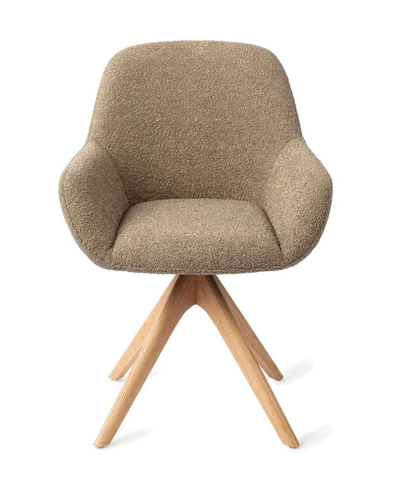 Kushi Esszimmerstuhl von Jesper Home in Moss Meadow, Revolve Oak, Natur, Ansicht 1