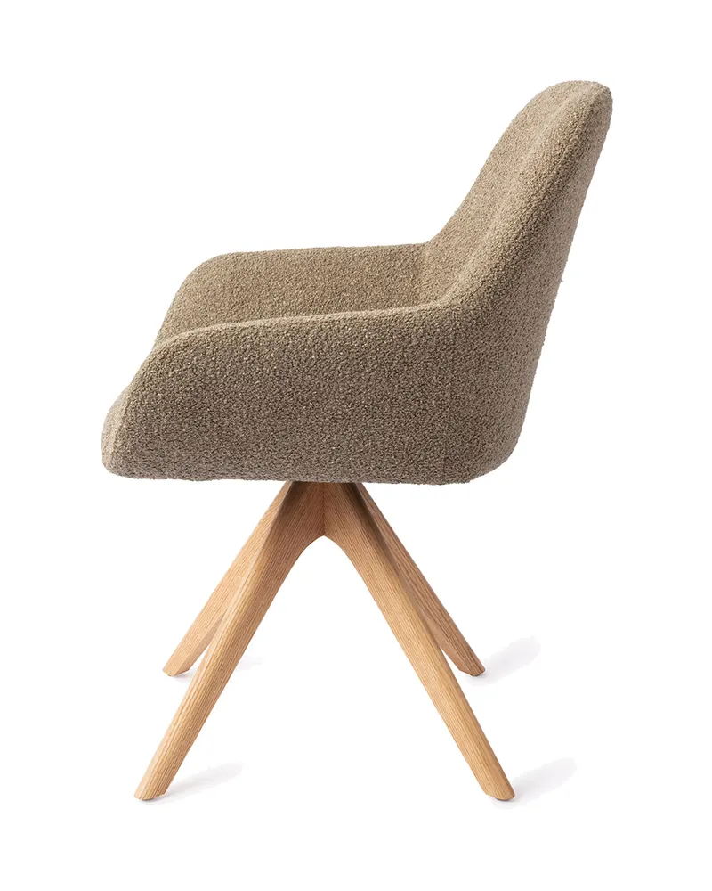 Kushi Esszimmerstuhl von Jesper Home in Moss Meadow, Revolve Oak, Natur, Ansicht 3
