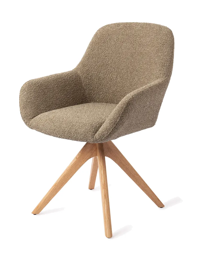 Kushi Esszimmerstuhl von Jesper Home in Moss Meadow, Revolve Oak, Natur, Ansicht 4