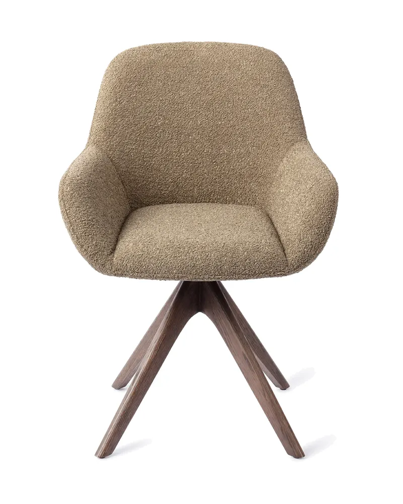 Kushi Esszimmerstuhl von Jesper Home in Moss Meadow, Revolve Oak, Walnuss, Ansicht 1