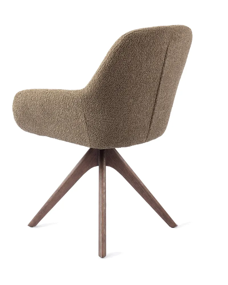 Kushi Esszimmerstuhl von Jesper Home in Moss Meadow, Revolve Oak, Walnuss, Ansicht 4
