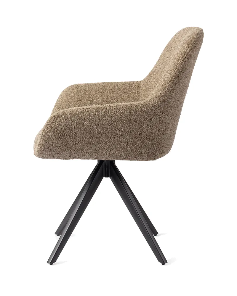 Kushi Esszimmerstuhl von Jesper Home in Moss Meadow, Turn, Schwarz, Ansicht 3