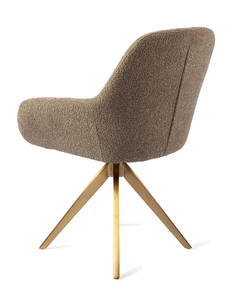 Kushi Esszimmerstuhl von Jesper Home in Moss Meadow, Turn, Gold, Ansicht 4